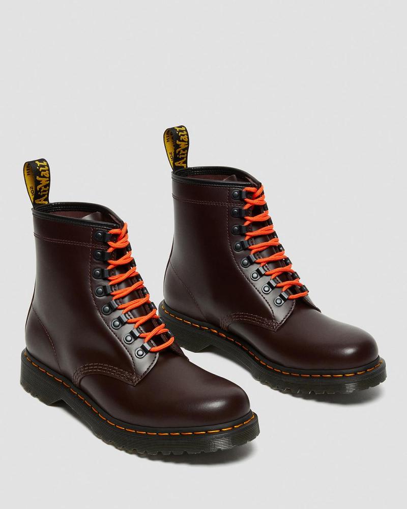 Men's Dr Martens 1460 Ben Smooth Leather Lace Up Boots Red | AU 500UZG